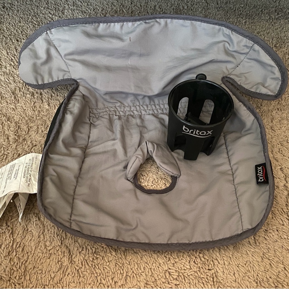 Britax Gray Car Seat Protector with Cup Holder